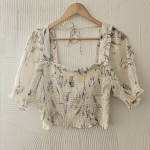 Floral Cream Women's Top